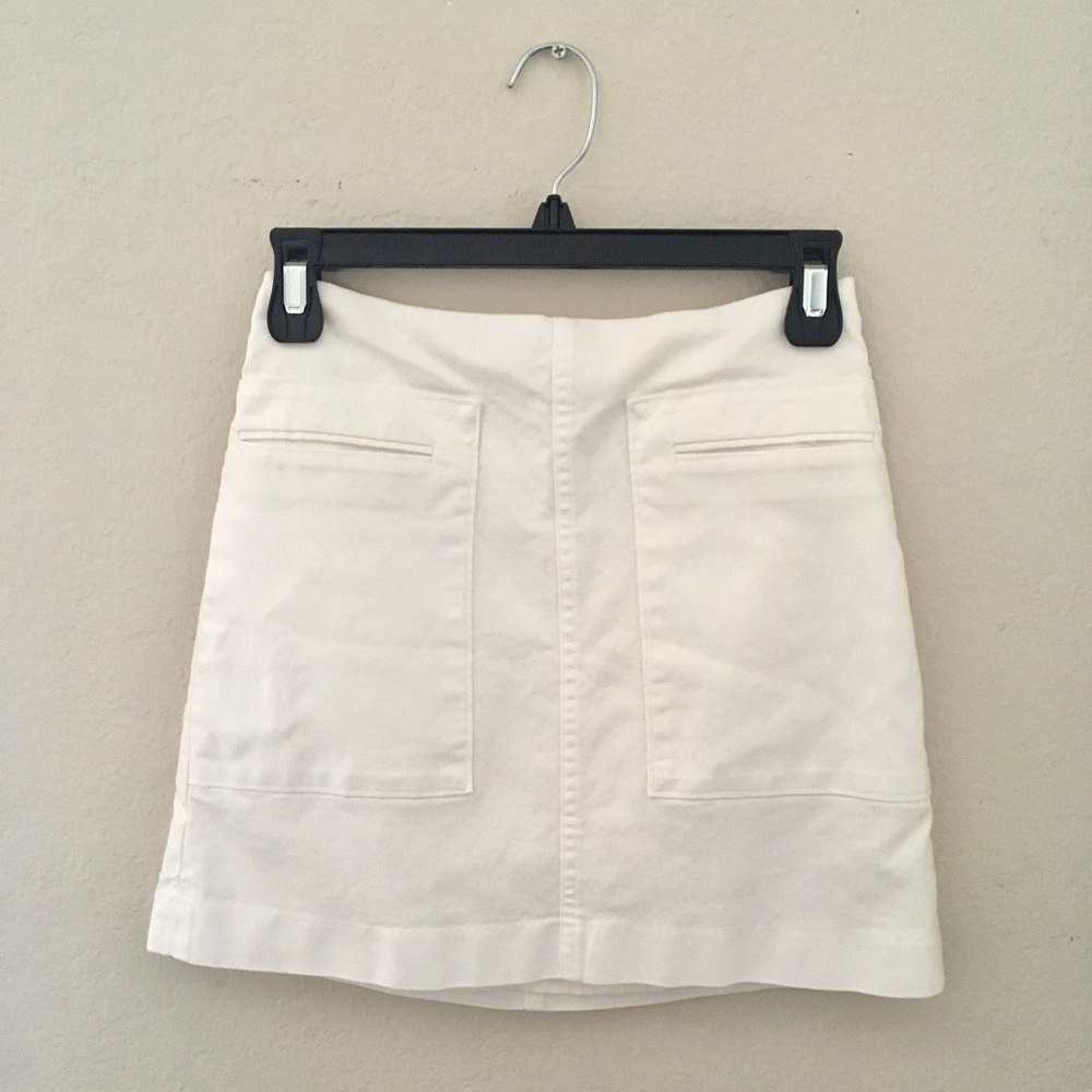 Banana Republic White Mini Skirt